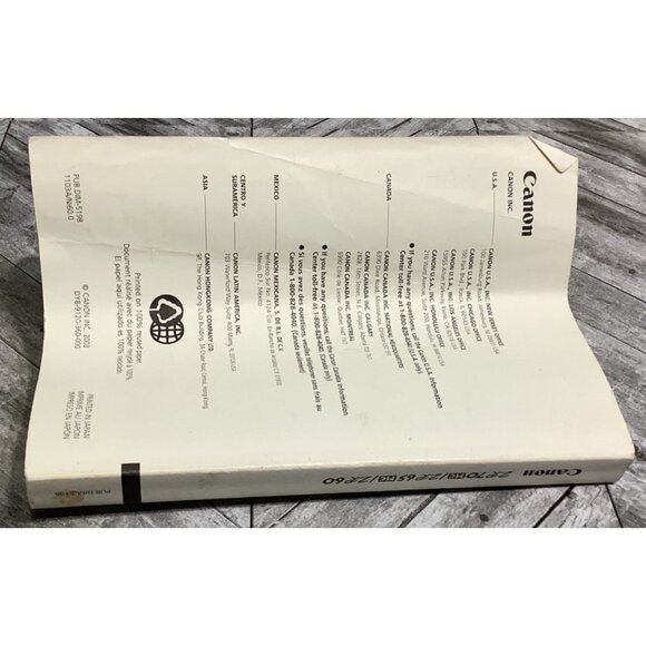 Canon  Camcorder ZR70MC/ZR 65MC/ZR 60 Instruction Manual English/French/Spanish - Picture 3 of 6